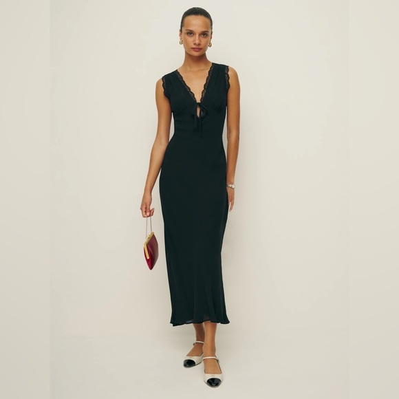 Reformation Dresses & Skirts - NEW  Reformation Sharla Long Dress Lace Black | size XS